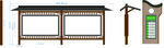 候车亭平面图 公交车站