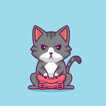 可爱卡通猫咪插画