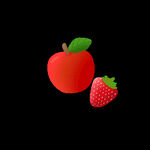 苹果草莓插画素材