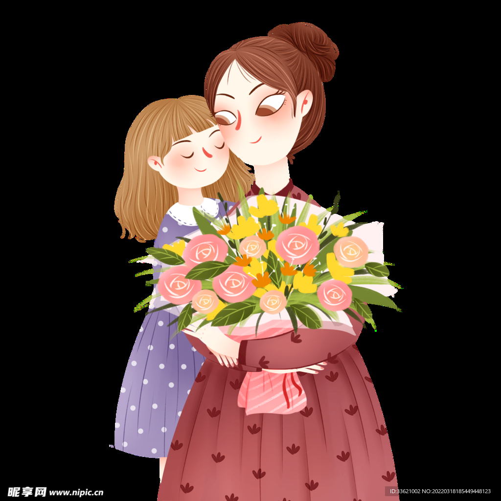 母亲节插画  
