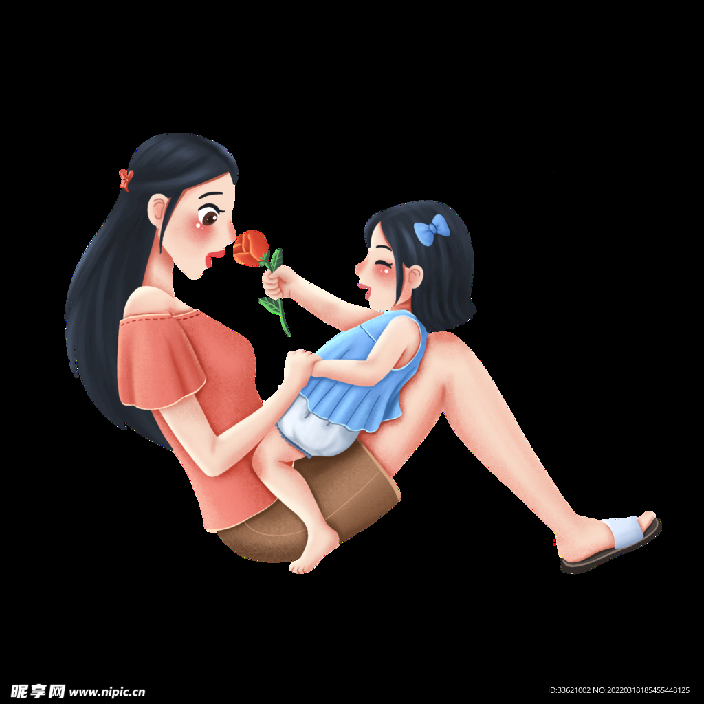 母亲节插画  