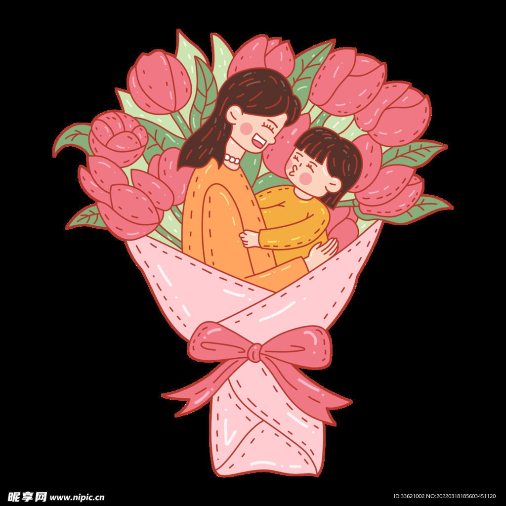 母亲节插画 
