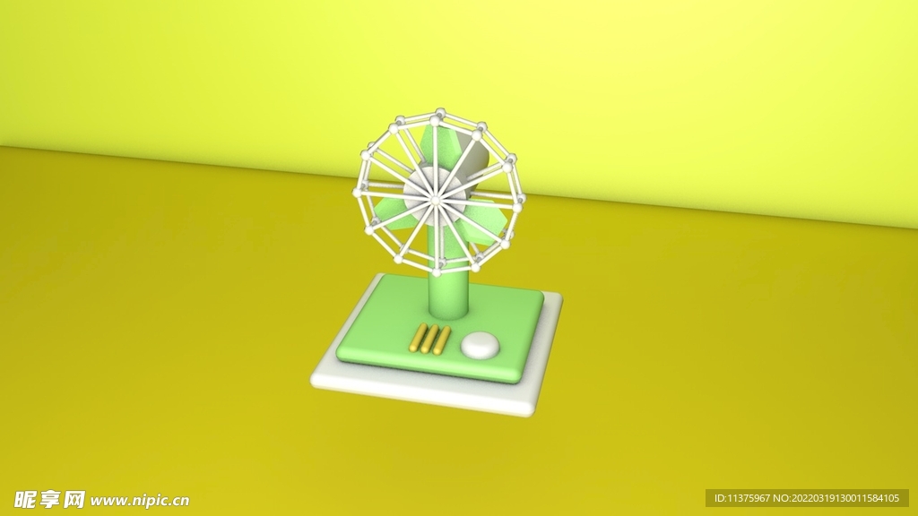 C4D电风扇建模