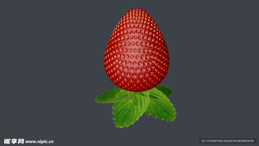 C4D逼真草莓建模
