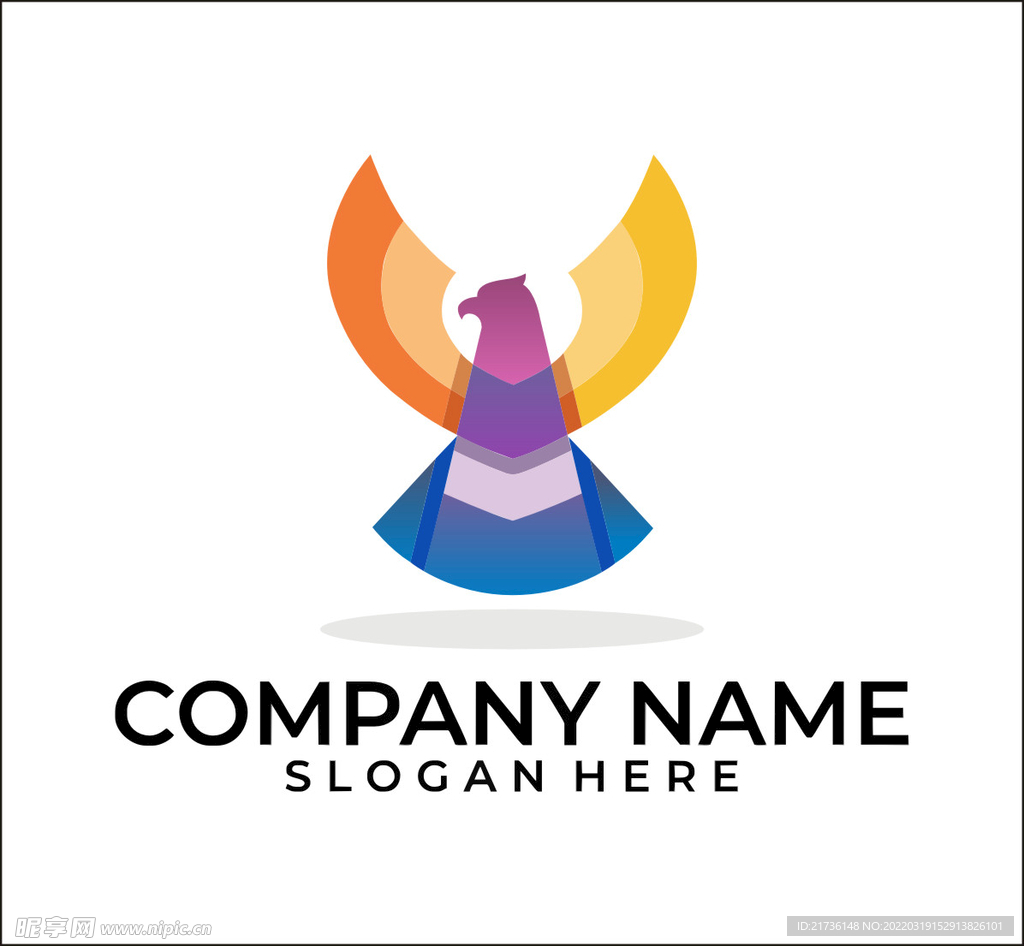 彩色老鹰logo