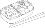 盒饭矢量