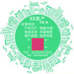 房产不干胶贴纸