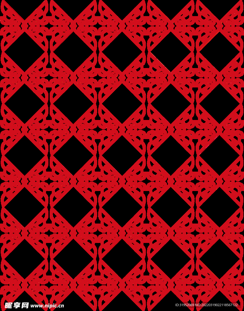 红色花纹