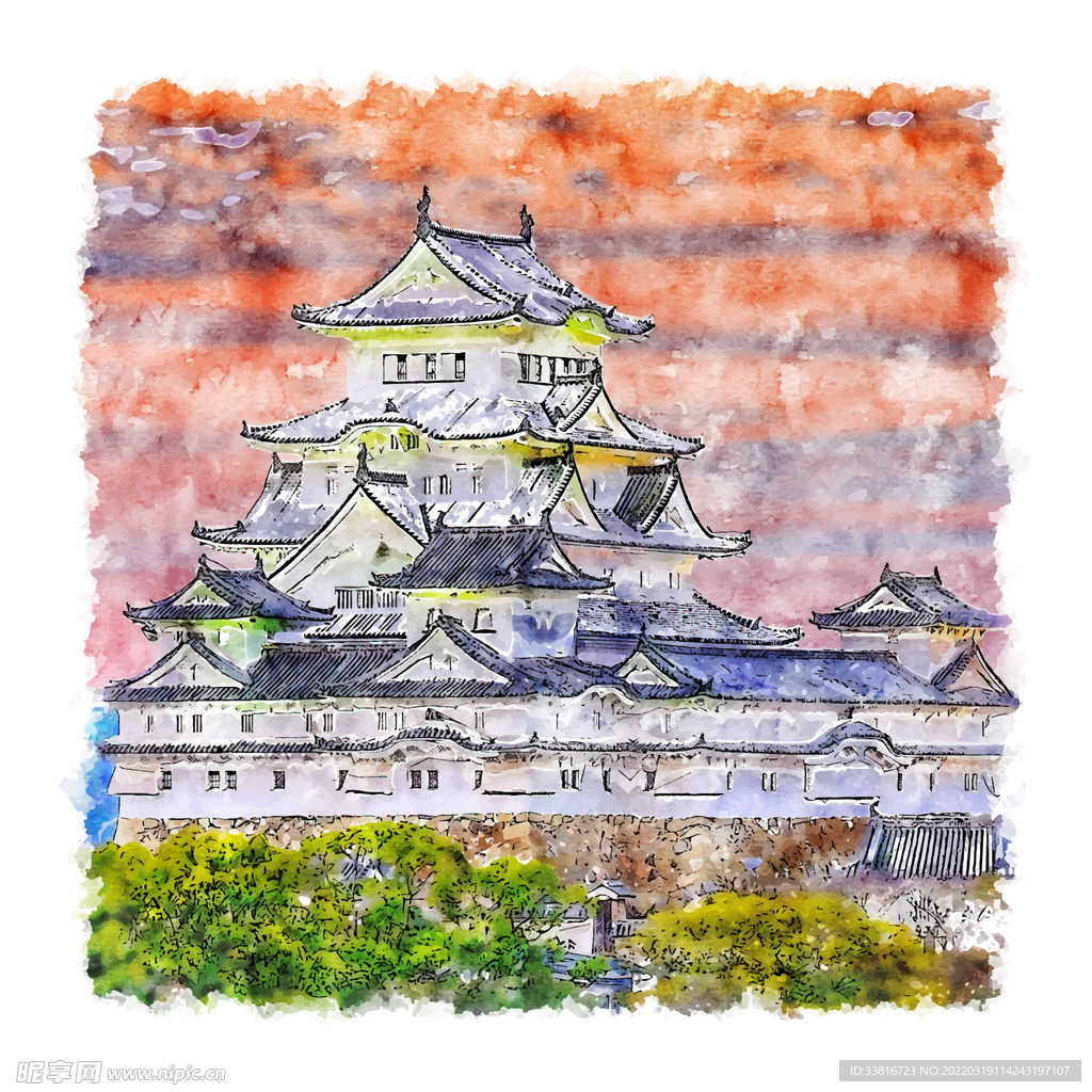 城市风景插画