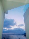 日落前的大海与天空