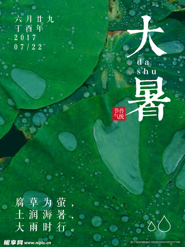 大暑时节 海报设计 PSD素材