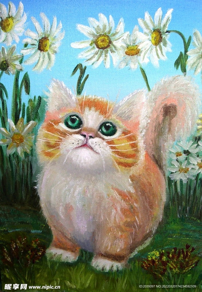 猫咪油画