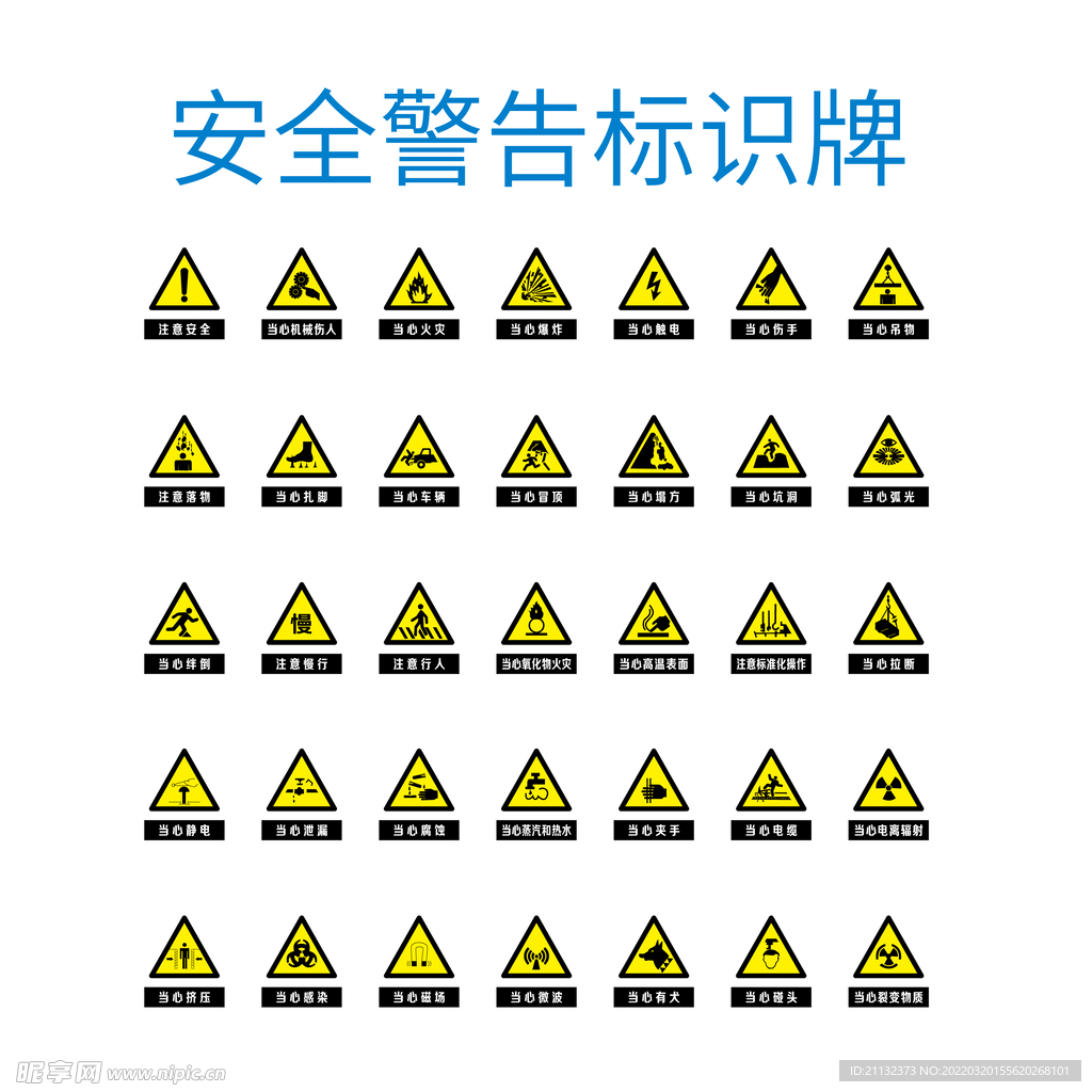 安全警告标识牌