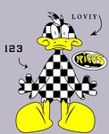 鸭子 黑白格 123 LOVI