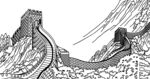 长城矢量图CDR源文件底纹