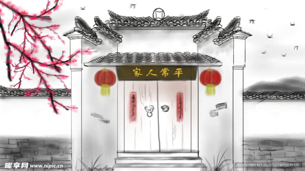 中式背景图