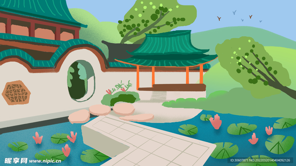 中式背景图