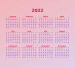 2022年日历