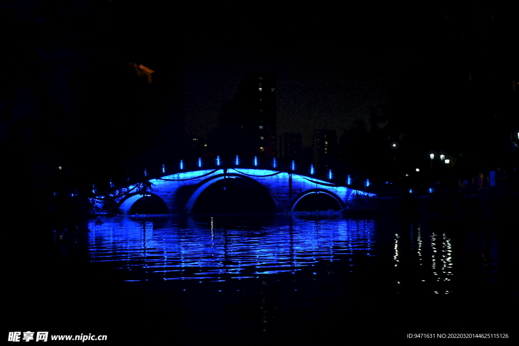 杭州如梦上塘河夜景 