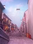 背景油画 墙绘 古代街景