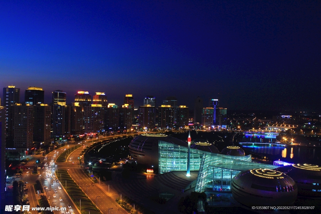 郑州郑东新区夜景