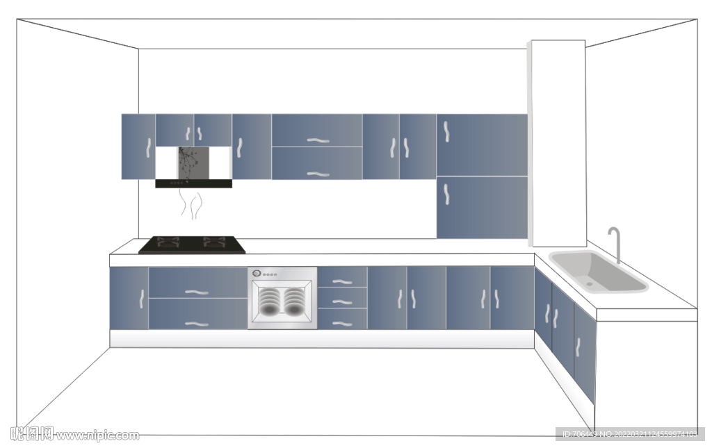 厨房厨柜效果图