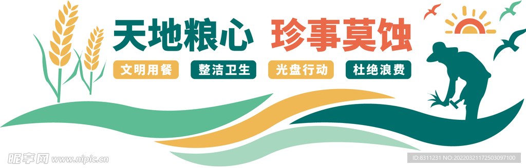 国电文明用餐文化墙