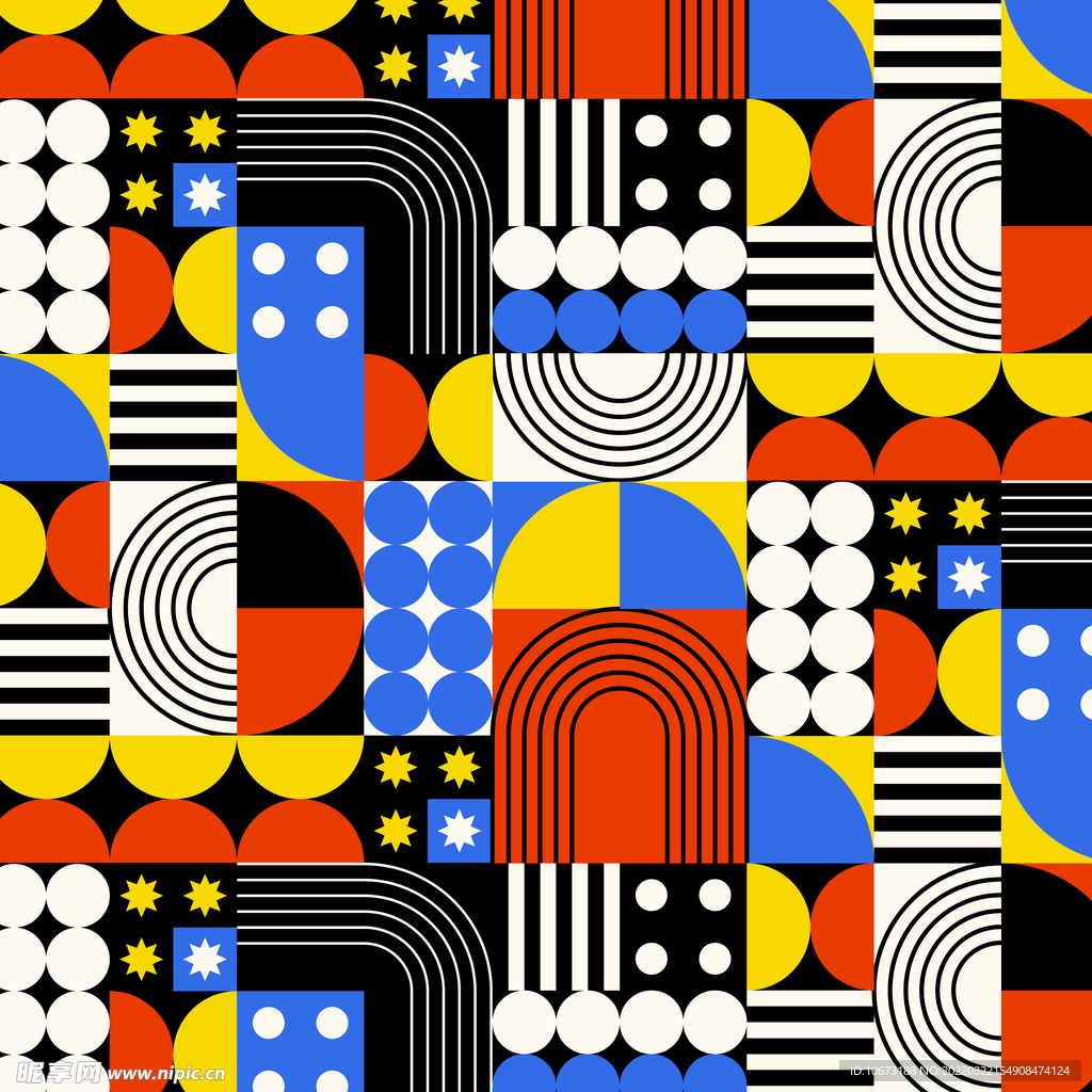 抽象几何镶嵌背景