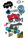 卡通 熊猫 动物 字母 局印