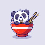 卡通 熊猫 动物 抽象 满印