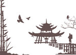 中式古代凉亭