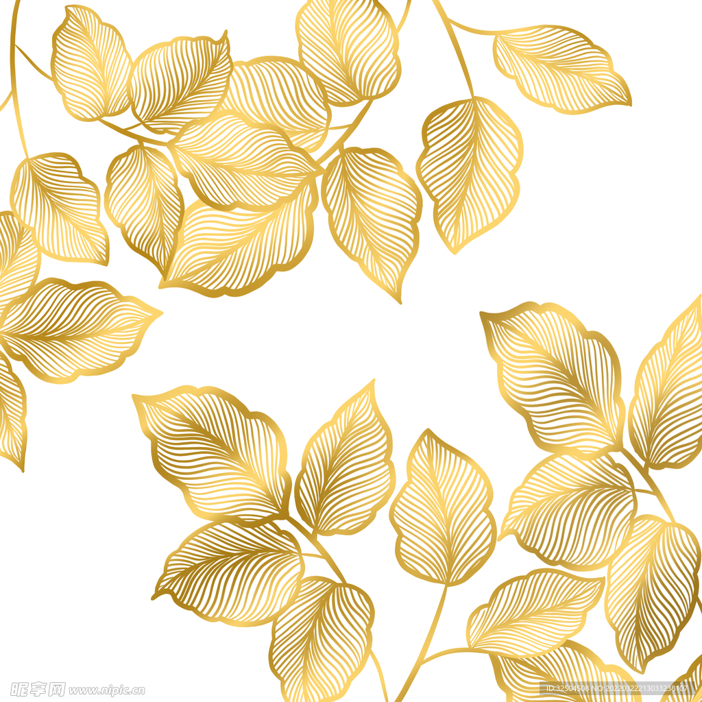 金色叶子背景