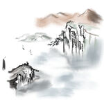 水墨山水画