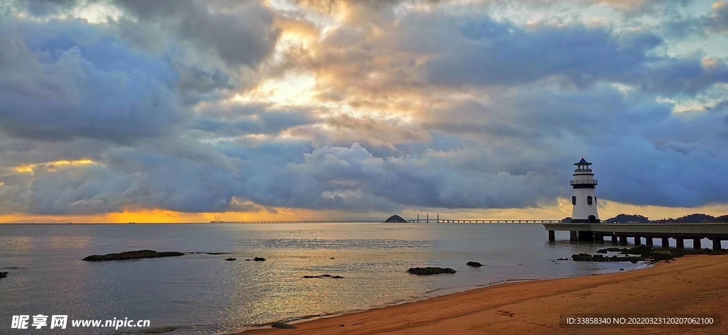 珠海爱情邮局日落景观