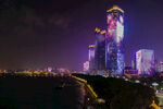 长沙江边夜景