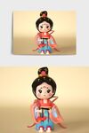 C4D古风国潮汉服仕女人物IP