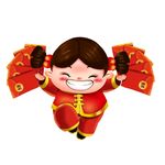 拿着红包的女孩