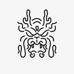 线条龙头图案