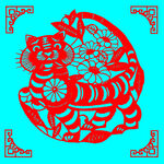 老虎剪纸