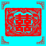 凤凰双喜剪纸