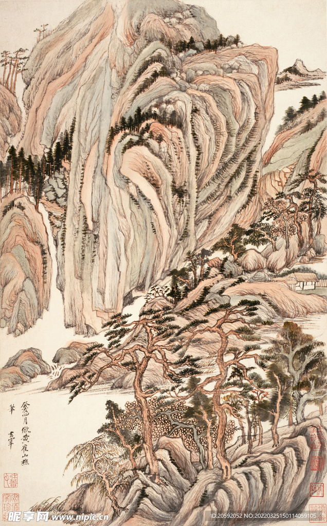  山水画  