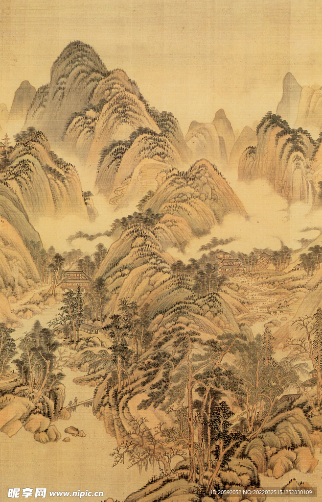  山水画  