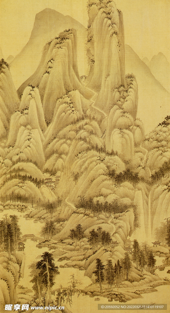  山水画  