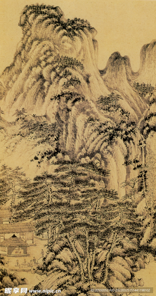  山水画  