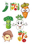 卡通蔬菜PNG抠图素材包