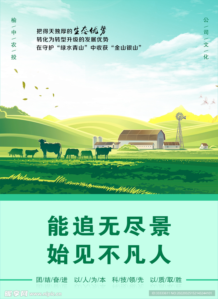 农业投资公司标语挂图