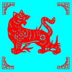 老虎剪纸