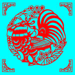 鸡剪纸