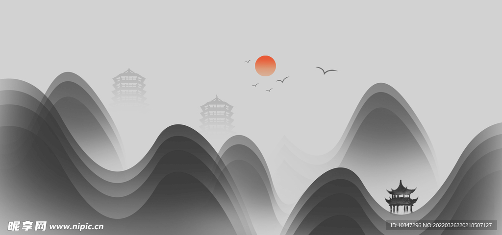 水墨山水  