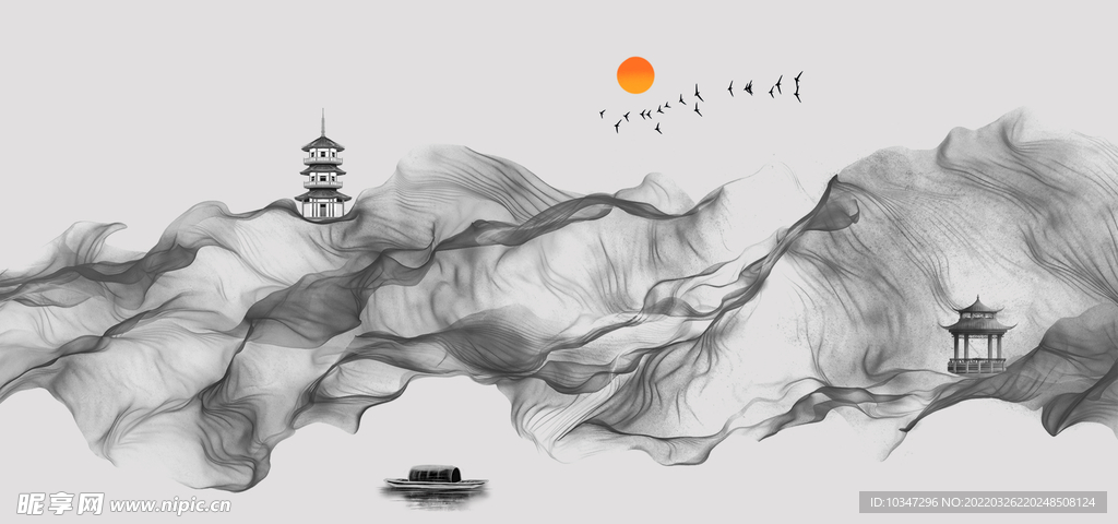 水墨山水 